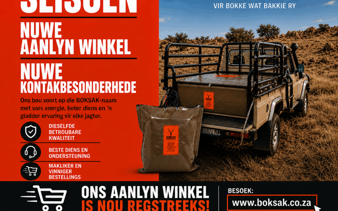 Nuwe Seisoen. Nuwe Aanlyn Winkel. Nuwe Begin.